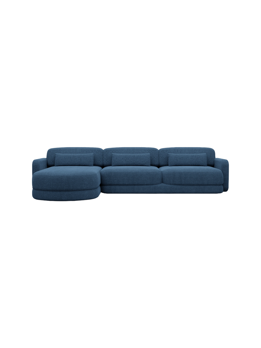 
4-Sitzer Design Ecksofa „Eloria“ mit Strukturstoff-Bezug - Strukturstoff Anthrazit / Eckteil links
