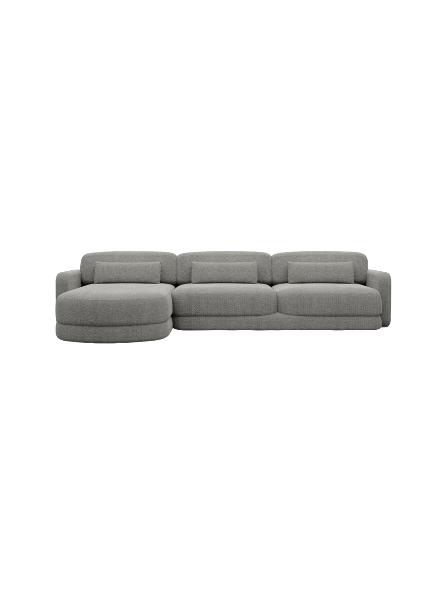 
4-Sitzer Design Ecksofa „Eloria“ mit Strukturstoff-Bezug - Strukturstoff Anthrazit / Eckteil links