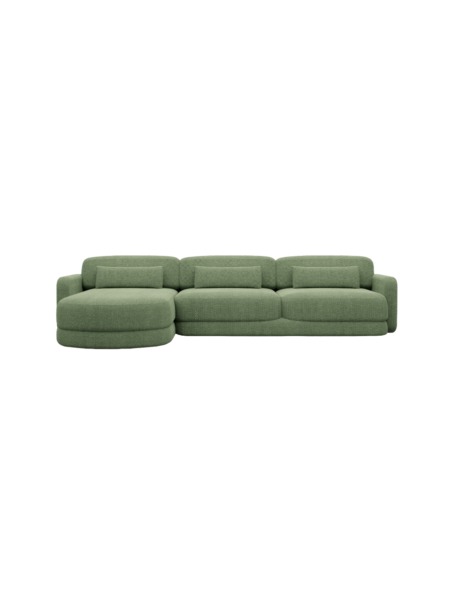 
4-Sitzer Design Ecksofa „Eloria“ mit Strukturstoff-Bezug - Strukturstoff Anthrazit / Eckteil links