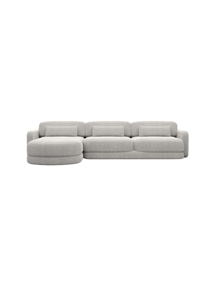 
4-Sitzer Design Ecksofa „Eloria“ mit Strukturstoff-Bezug - Strukturstoff Anthrazit / Eckteil links