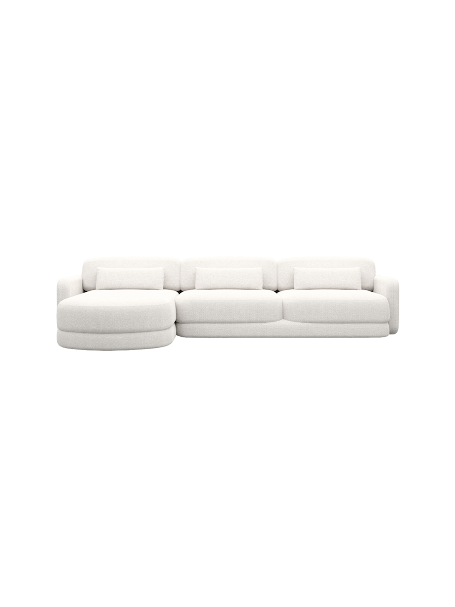 
4-Sitzer Design Ecksofa „Eloria“ mit Strukturstoff-Bezug - Strukturstoff Anthrazit / Eckteil links