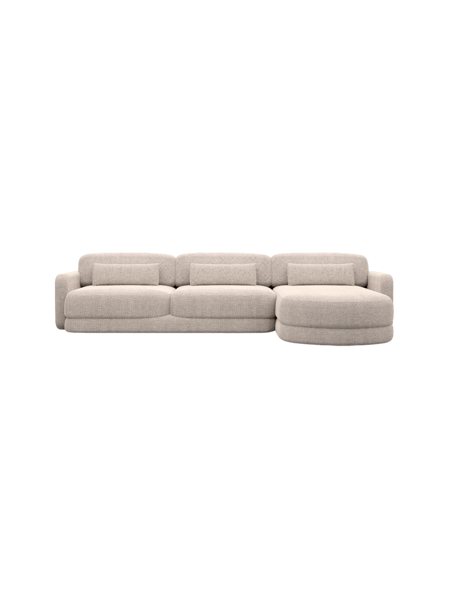 
4-Sitzer Design Ecksofa „Eloria“ mit Strukturstoff-Bezug - Strukturstoff Anthrazit / Eckteil links
