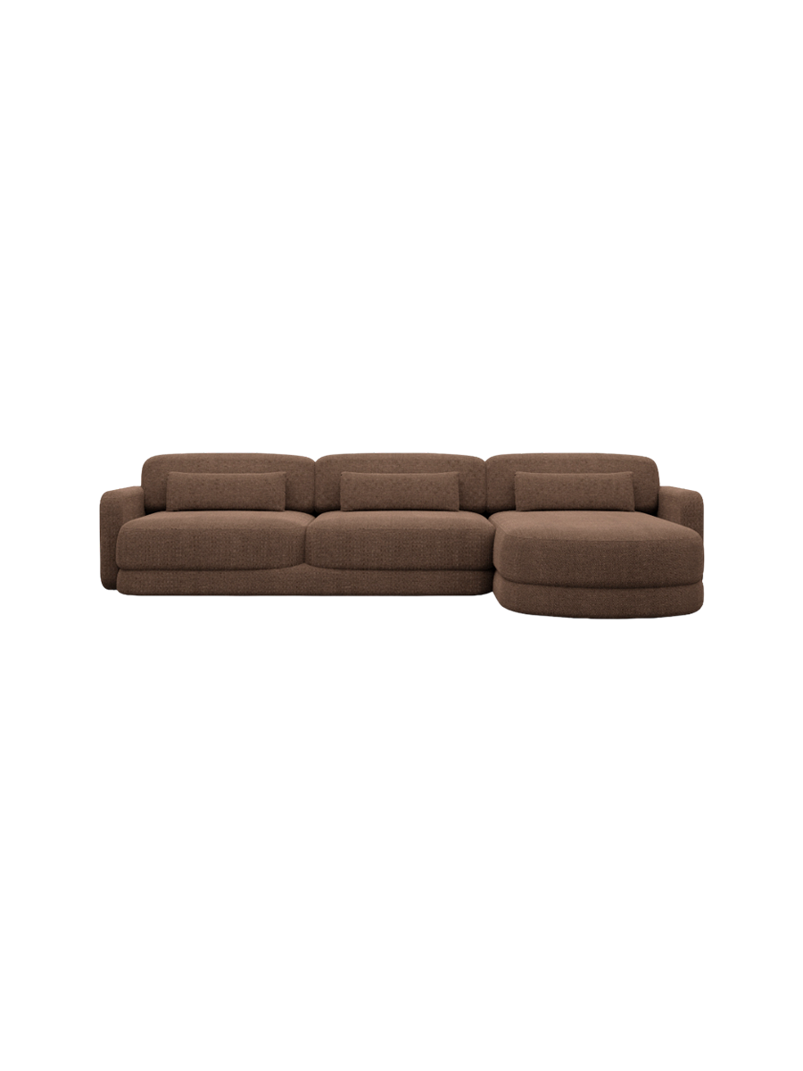 
4-Sitzer Design Ecksofa „Eloria“ mit Strukturstoff-Bezug - Strukturstoff Anthrazit / Eckteil links