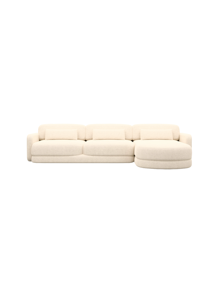 
4-Sitzer Design Ecksofa „Eloria“ mit Strukturstoff-Bezug - Strukturstoff Anthrazit / Eckteil links