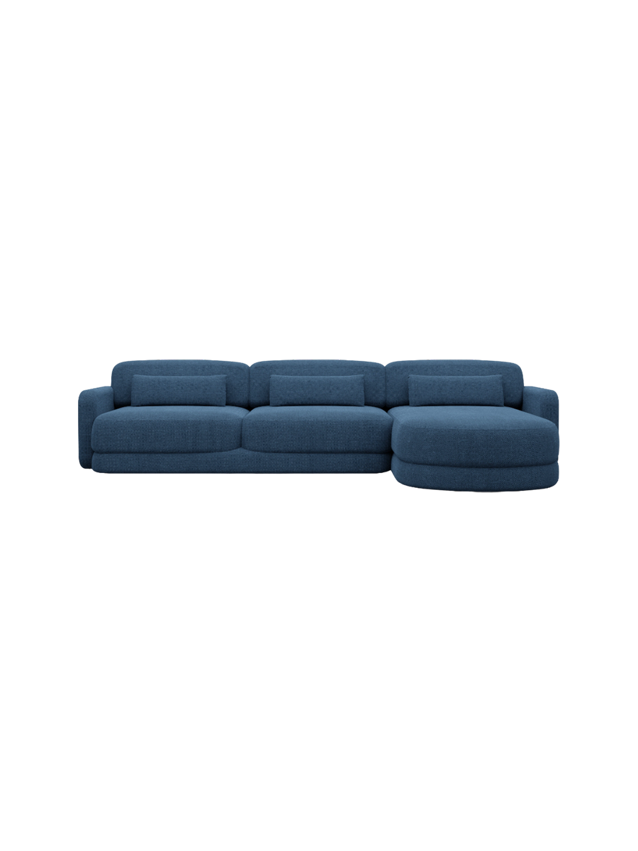 
4-Sitzer Design Ecksofa „Eloria“ mit Strukturstoff-Bezug - Strukturstoff Anthrazit / Eckteil links