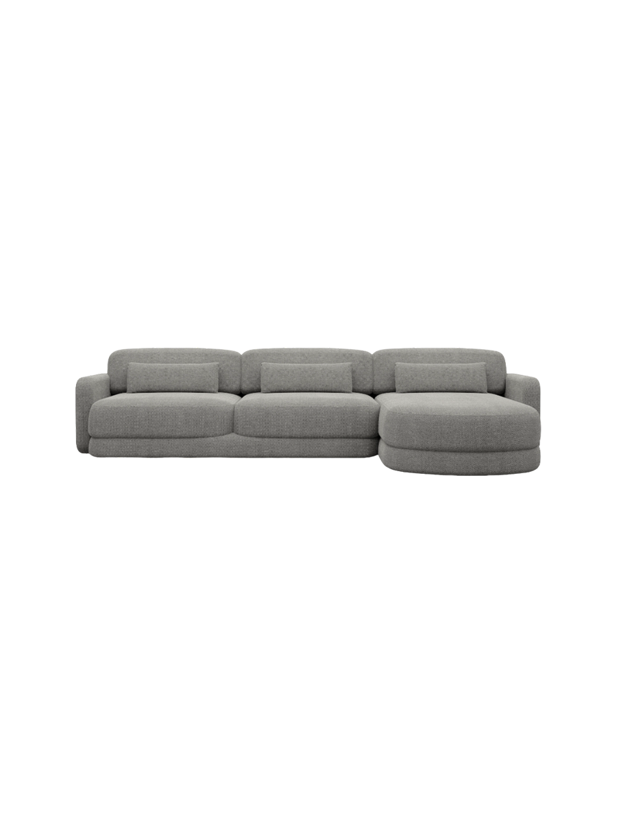 
4-Sitzer Design Ecksofa „Eloria“ mit Strukturstoff-Bezug - Strukturstoff Anthrazit / Eckteil links