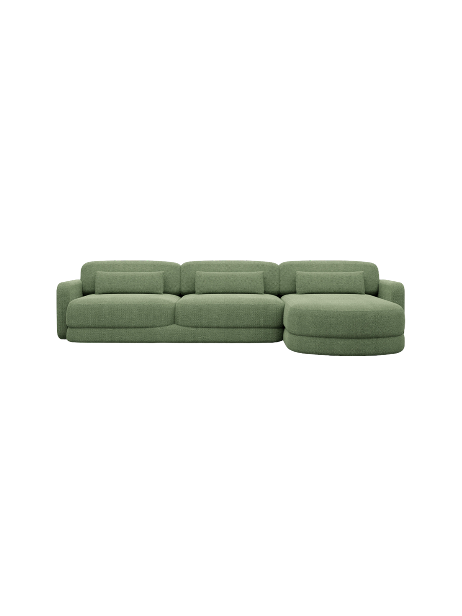 
4-Sitzer Design Ecksofa „Eloria“ mit Strukturstoff-Bezug - Strukturstoff Anthrazit / Eckteil links