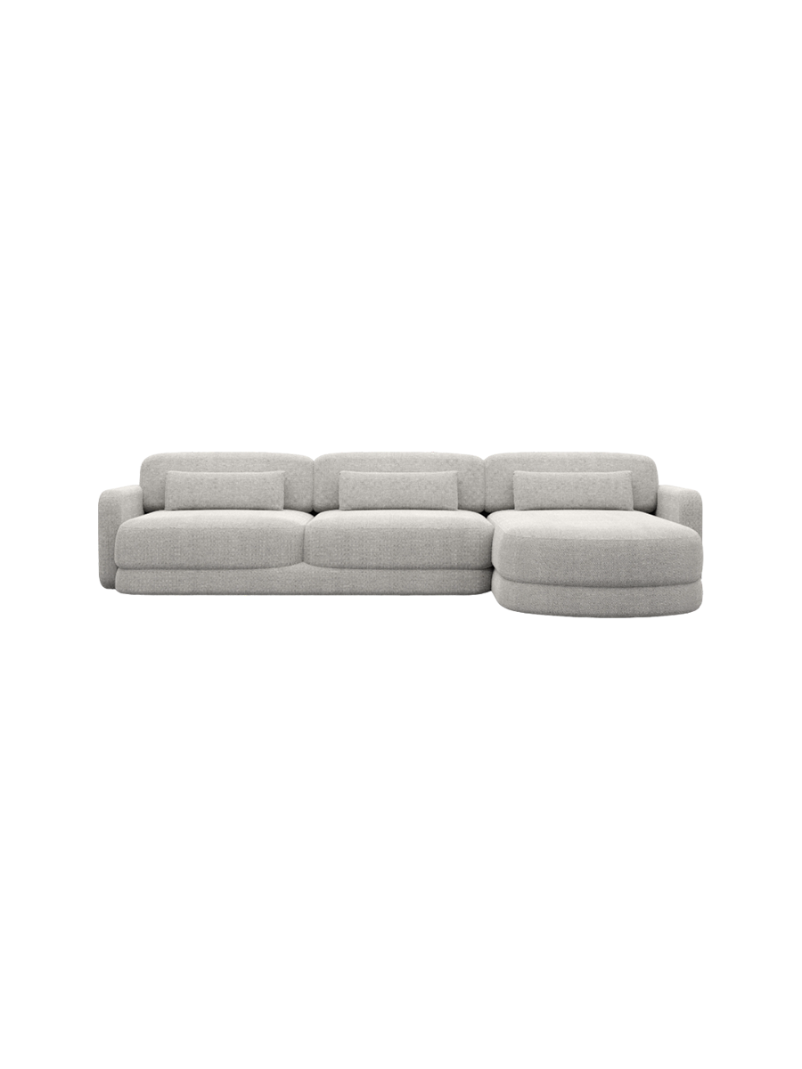 
4-Sitzer Design Ecksofa „Eloria“ mit Strukturstoff-Bezug - Strukturstoff Anthrazit / Eckteil links