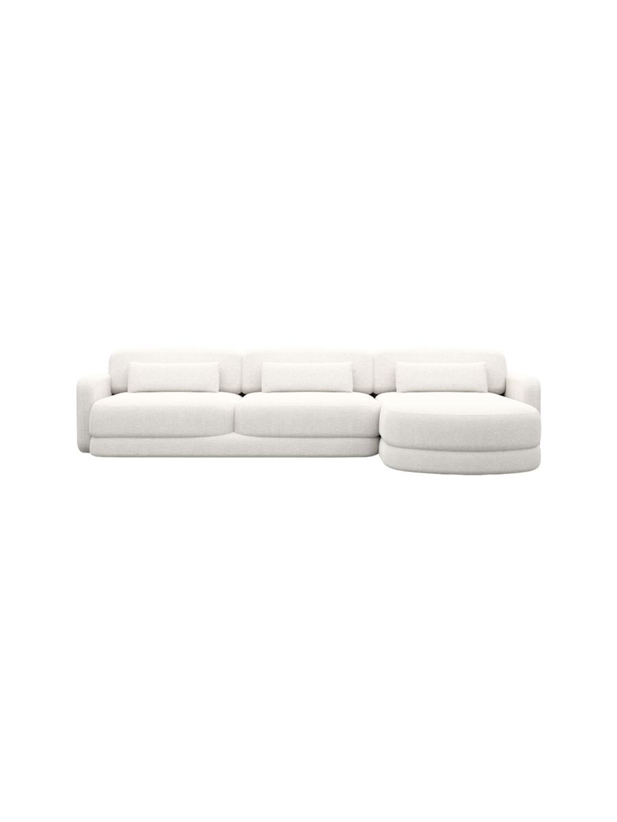 
4-Sitzer Design Ecksofa „Eloria“ mit Strukturstoff-Bezug - Strukturstoff Anthrazit / Eckteil links