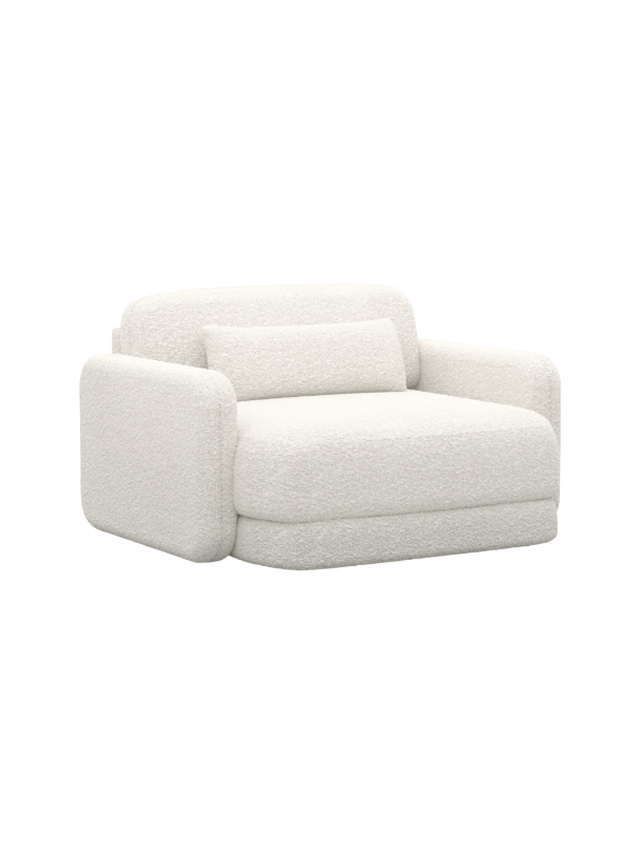 
Design Loungesessel „Eloria“ mit Bouclé-Bezug