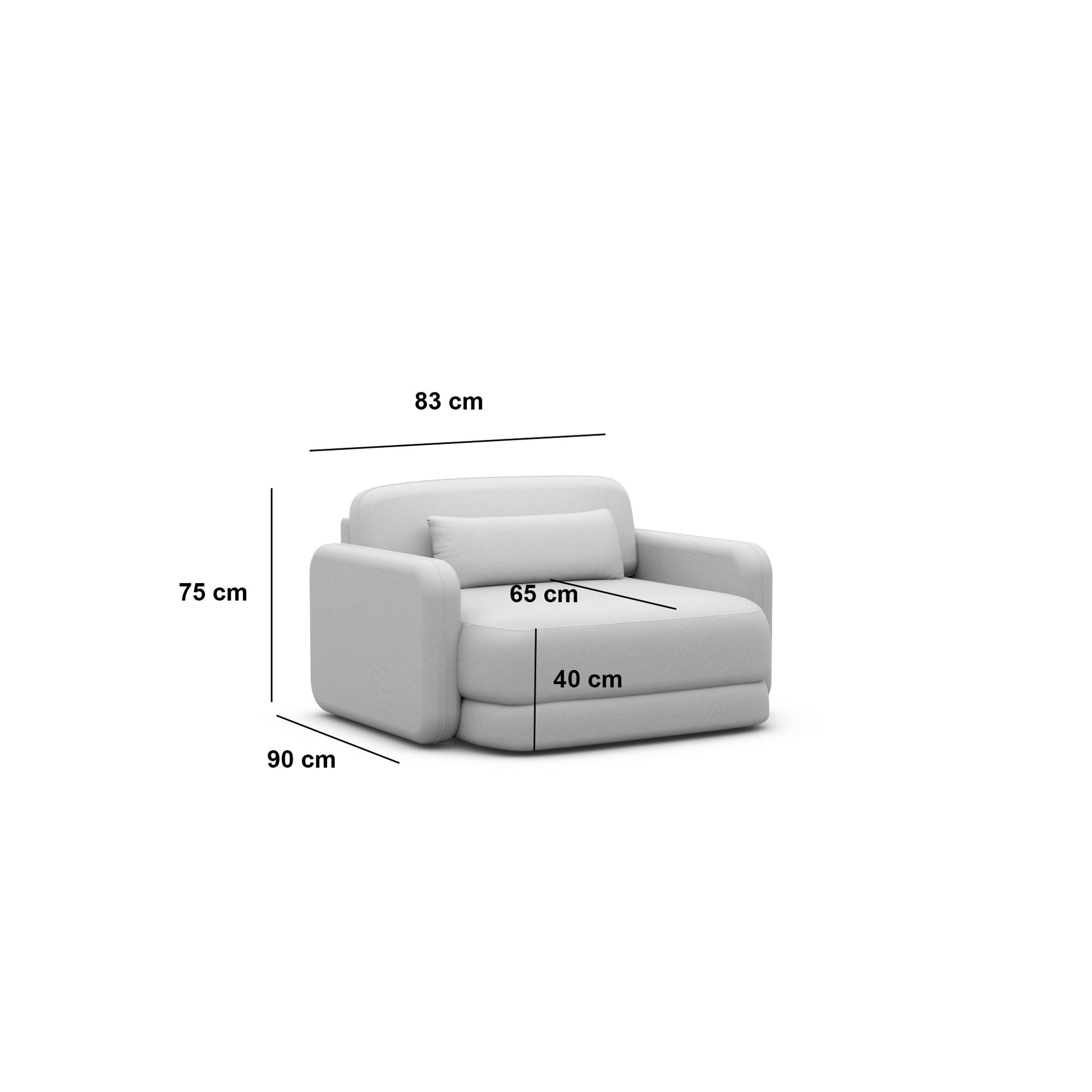 
Design Loungesessel „Eloria“ mit Bouclé-Bezug
