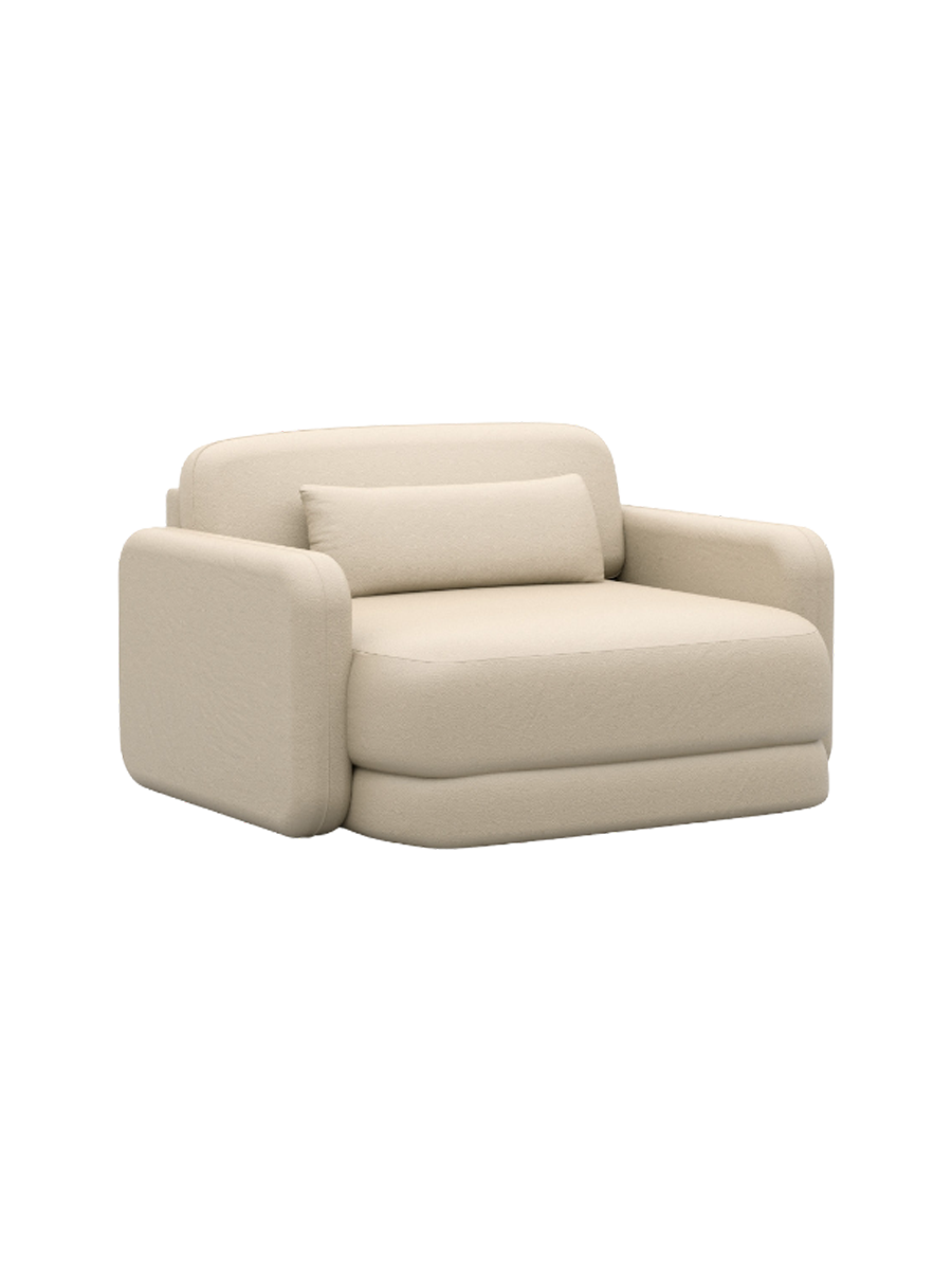 
Design Echtleder Loungesessel „Eloria“ - Echtleder Beige