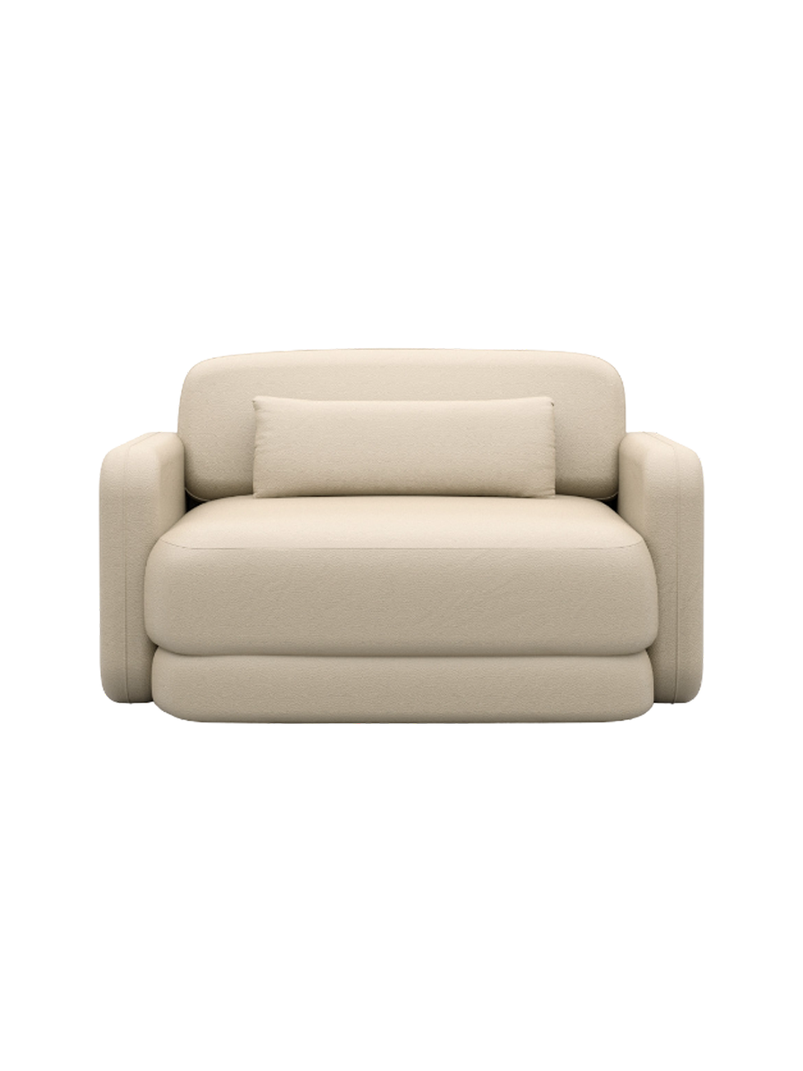 
Design Echtleder Loungesessel „Eloria“ - Echtleder Beige