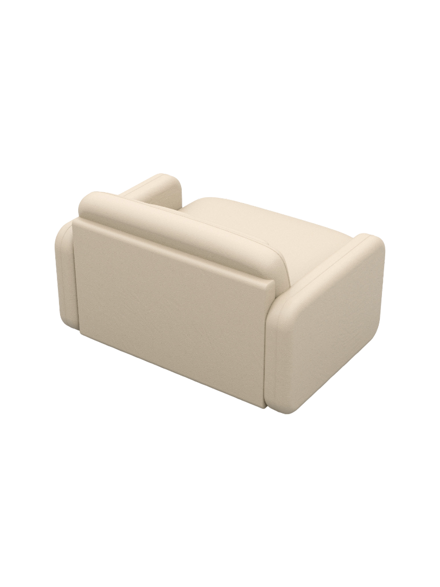 
Design Echtleder Loungesessel „Eloria“ - Echtleder Beige