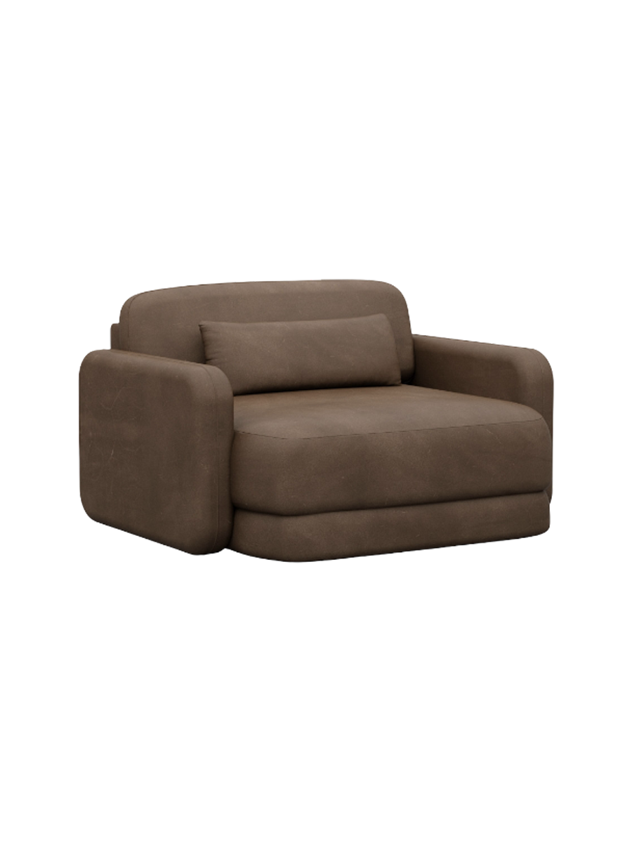 
Design Echtleder Loungesessel „Eloria“ - Echtleder Beige