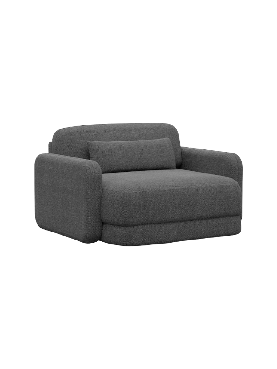 
Design Loungesessel „Eloria“ mit Strukturstoff-Bezug - Strukturstoff Anthrazit