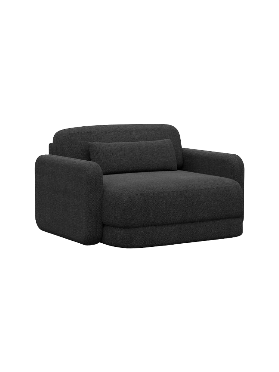 
Design Loungesessel „Eloria“ mit Strukturstoff-Bezug - Strukturstoff Anthrazit