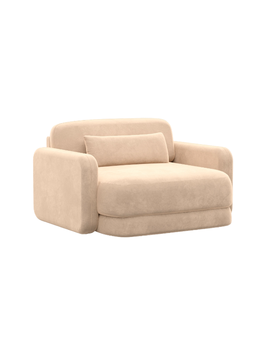 
Design Loungesessel „Eloria“ mit Samtbezug - Samtbezug Königsblau