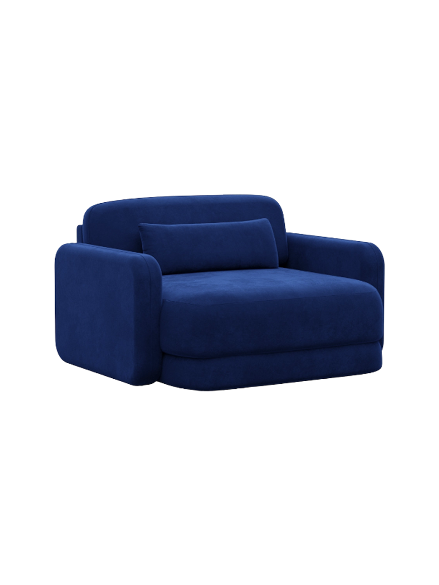 
Design Loungesessel „Eloria“ mit Samtbezug - Samtbezug Königsblau