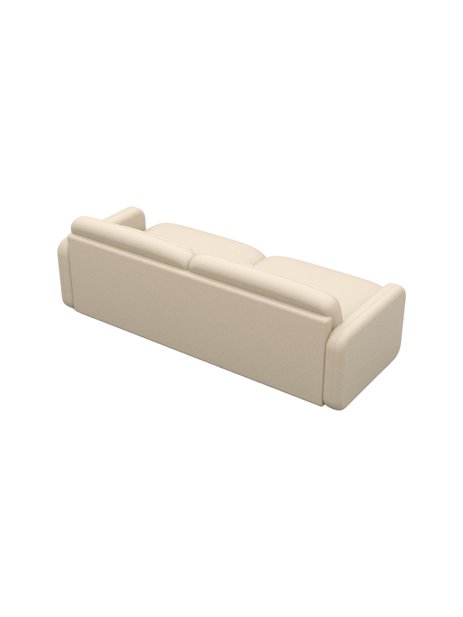 
2-Sitzer Design Echtleder Sofa „Eloria“ - Echtleder Beige