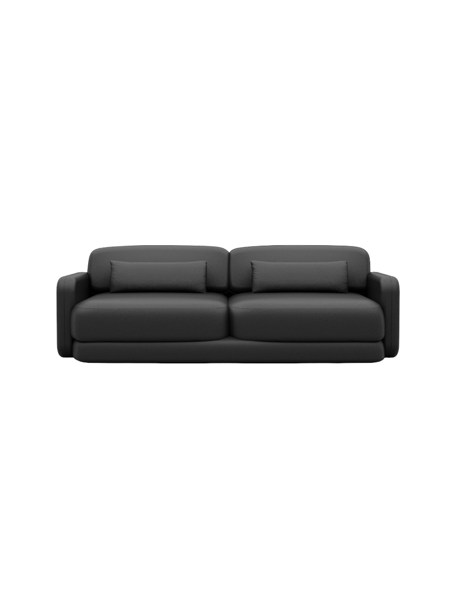 
2-Sitzer Design Echtleder Sofa „Eloria“ - Echtleder Beige