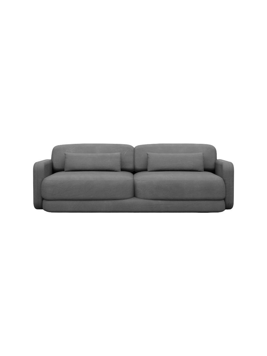 
2-Sitzer Design Echtleder Sofa „Eloria“ - Echtleder Beige