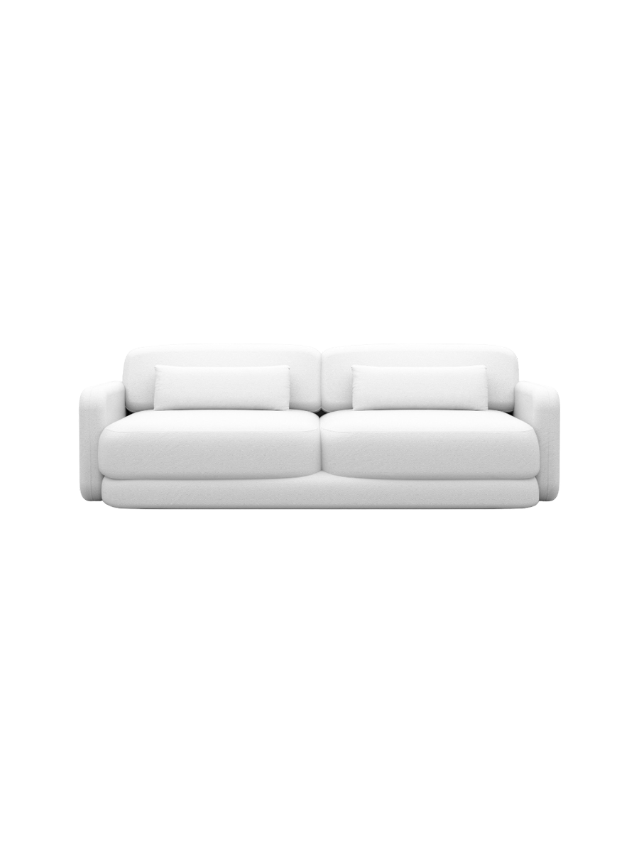 
2-Sitzer Design Echtleder Sofa „Eloria“ - Echtleder Beige