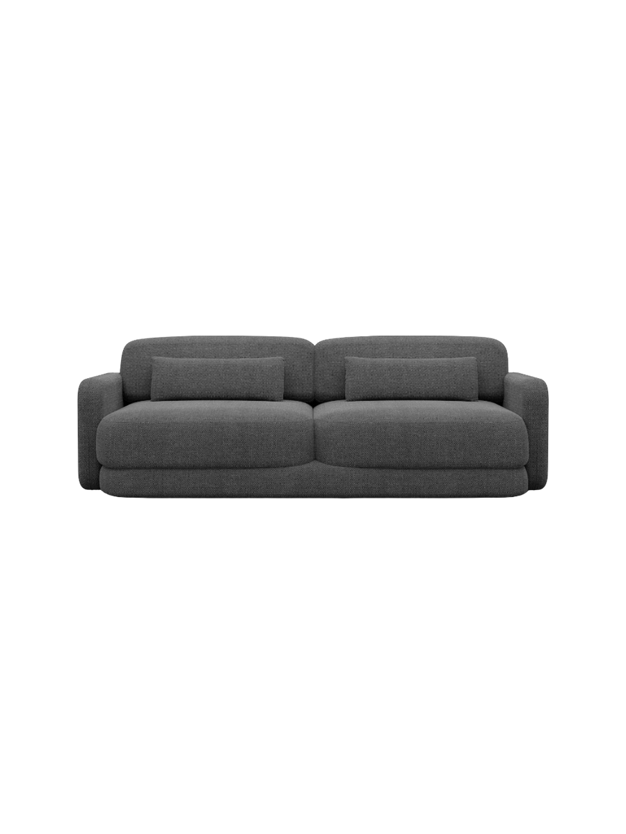 
2-Sitzer Design Sofa „Eloria“ mit Strukturstoff-Bezug - Strukturstoff Anthrazit