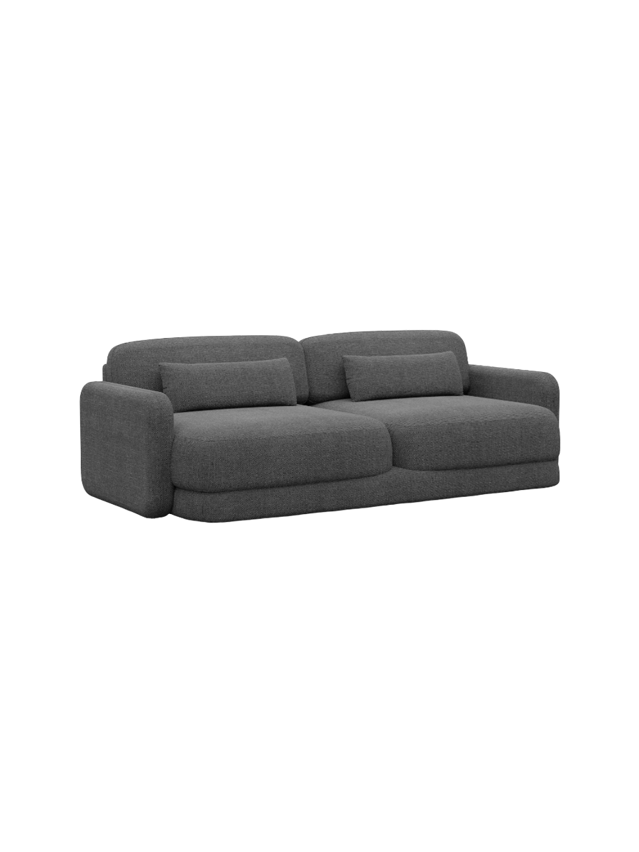 
2-Sitzer Design Sofa „Eloria“ mit Strukturstoff-Bezug - Strukturstoff Anthrazit