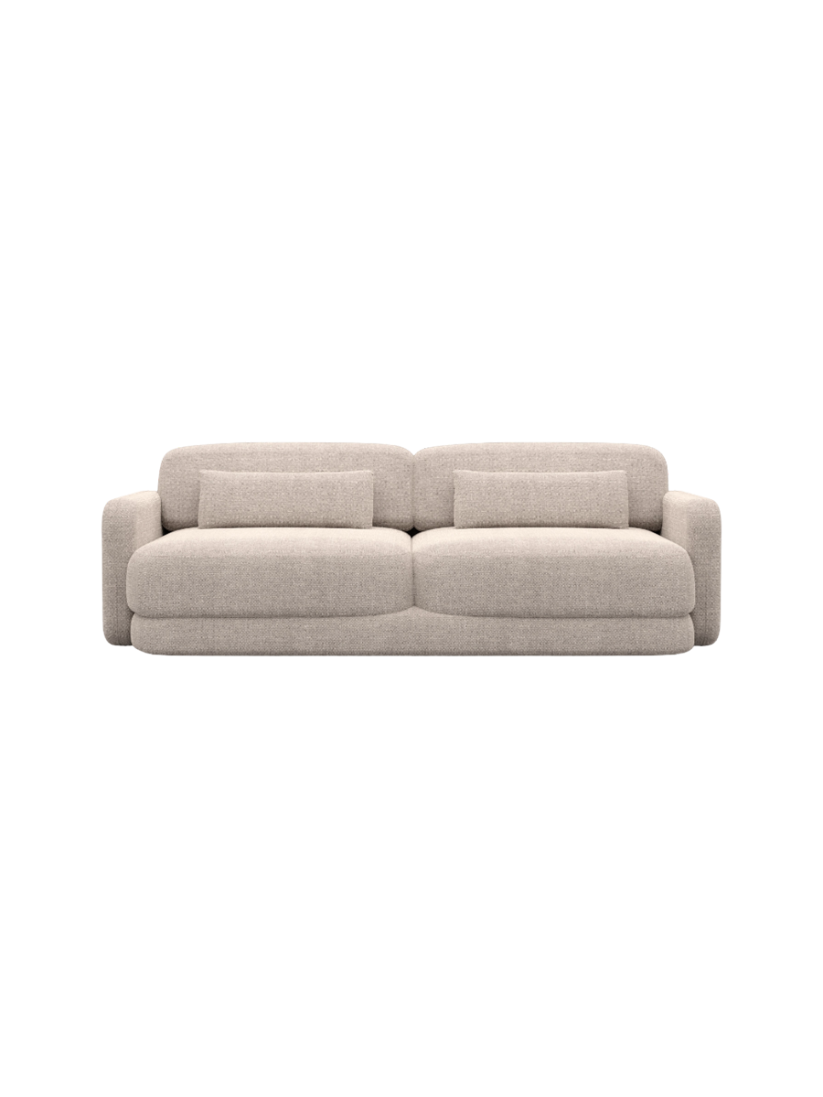 
2-Sitzer Design Sofa „Eloria“ mit Strukturstoff-Bezug - Strukturstoff Anthrazit