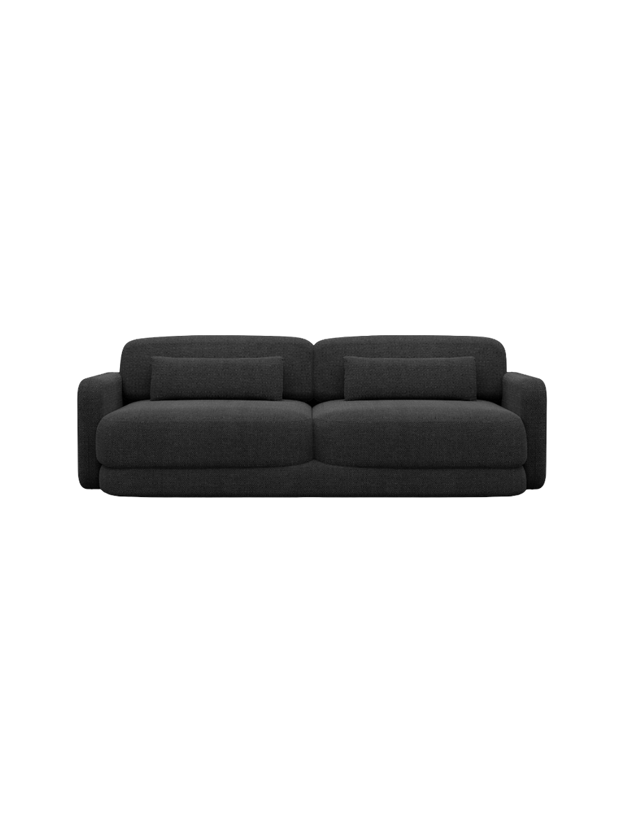 
2-Sitzer Design Sofa „Eloria“ mit Strukturstoff-Bezug - Strukturstoff Anthrazit