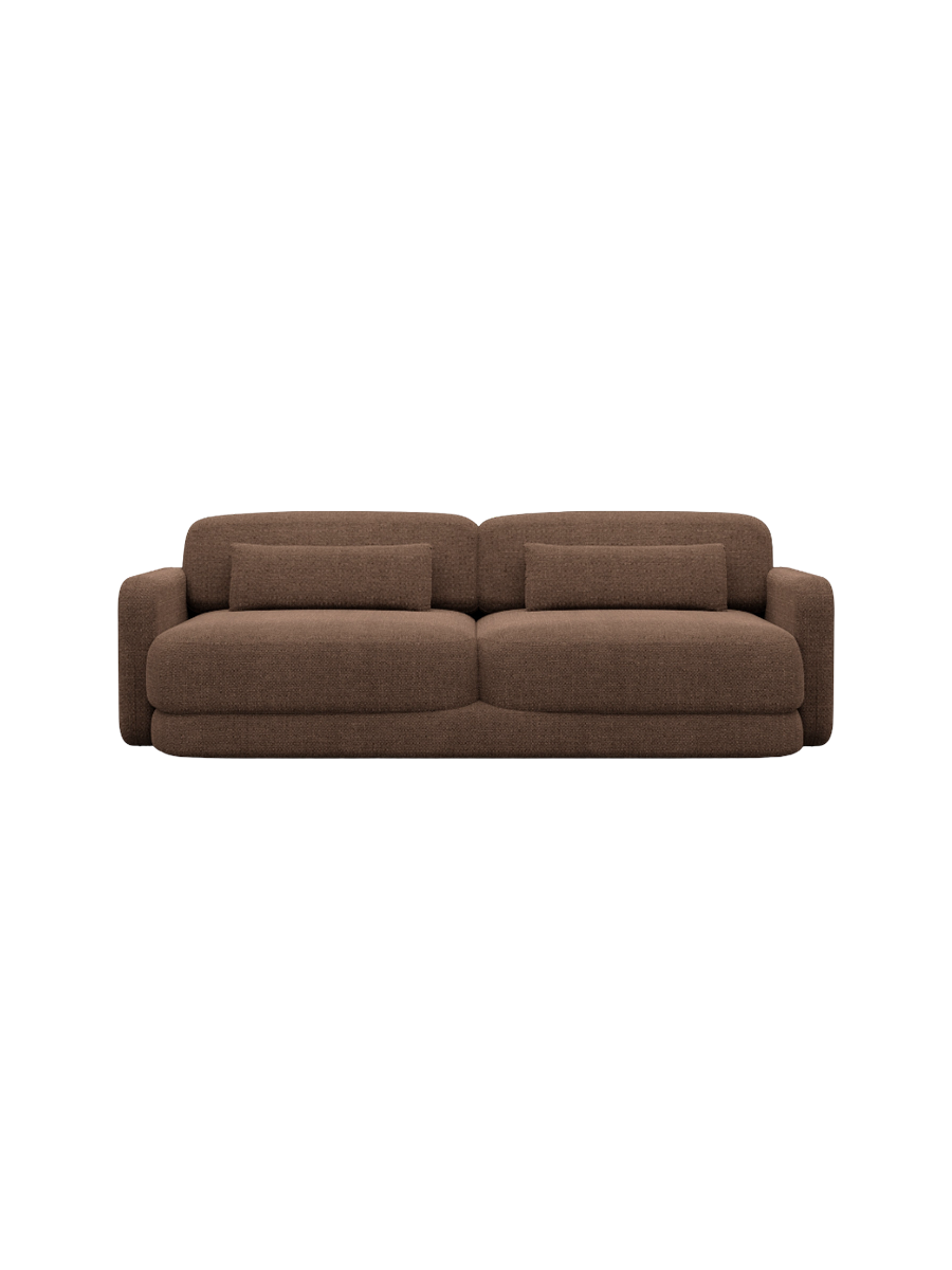 
2-Sitzer Design Sofa „Eloria“ mit Strukturstoff-Bezug - Strukturstoff Anthrazit
