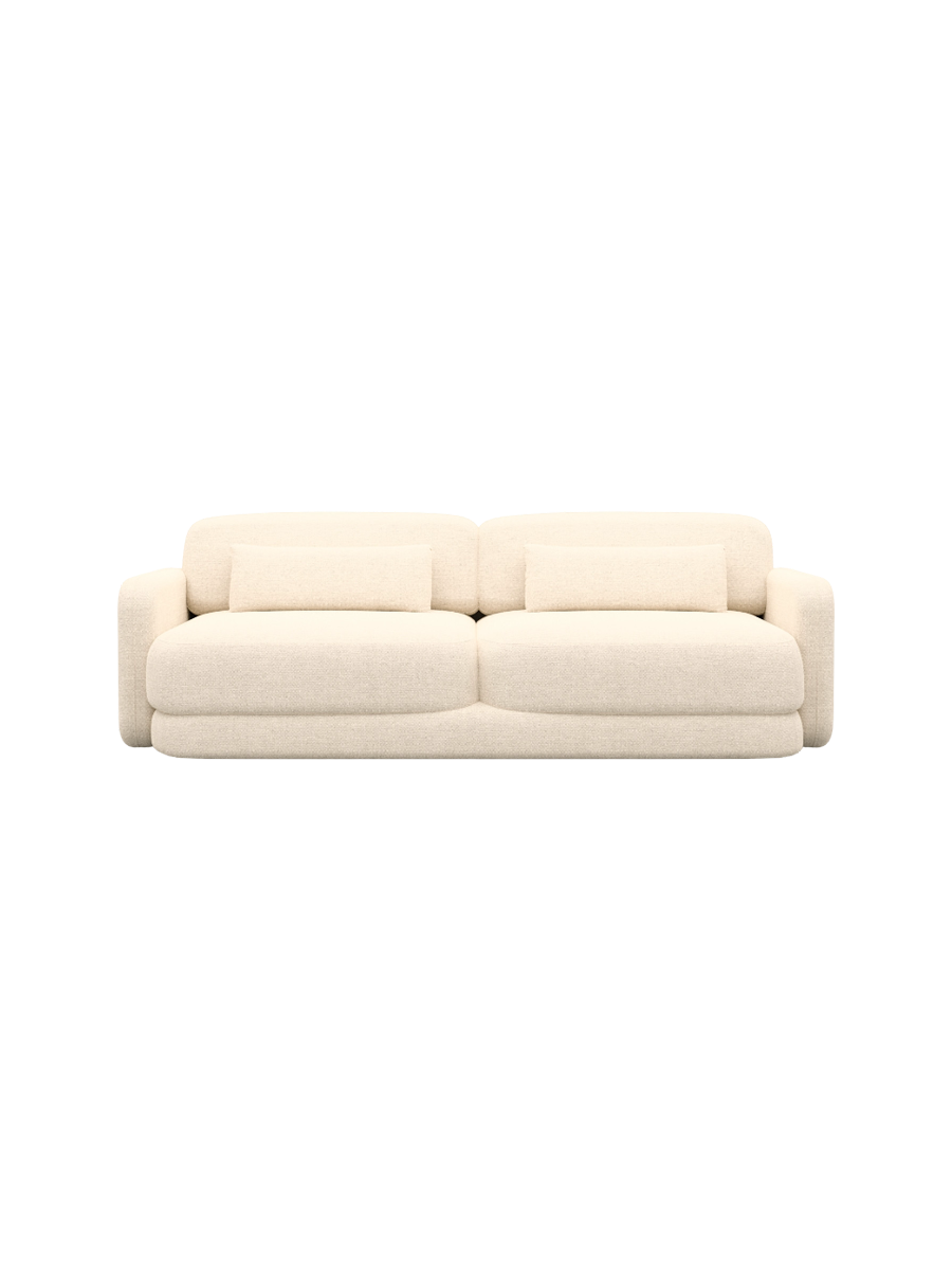 
2-Sitzer Design Sofa „Eloria“ mit Strukturstoff-Bezug - Strukturstoff Anthrazit