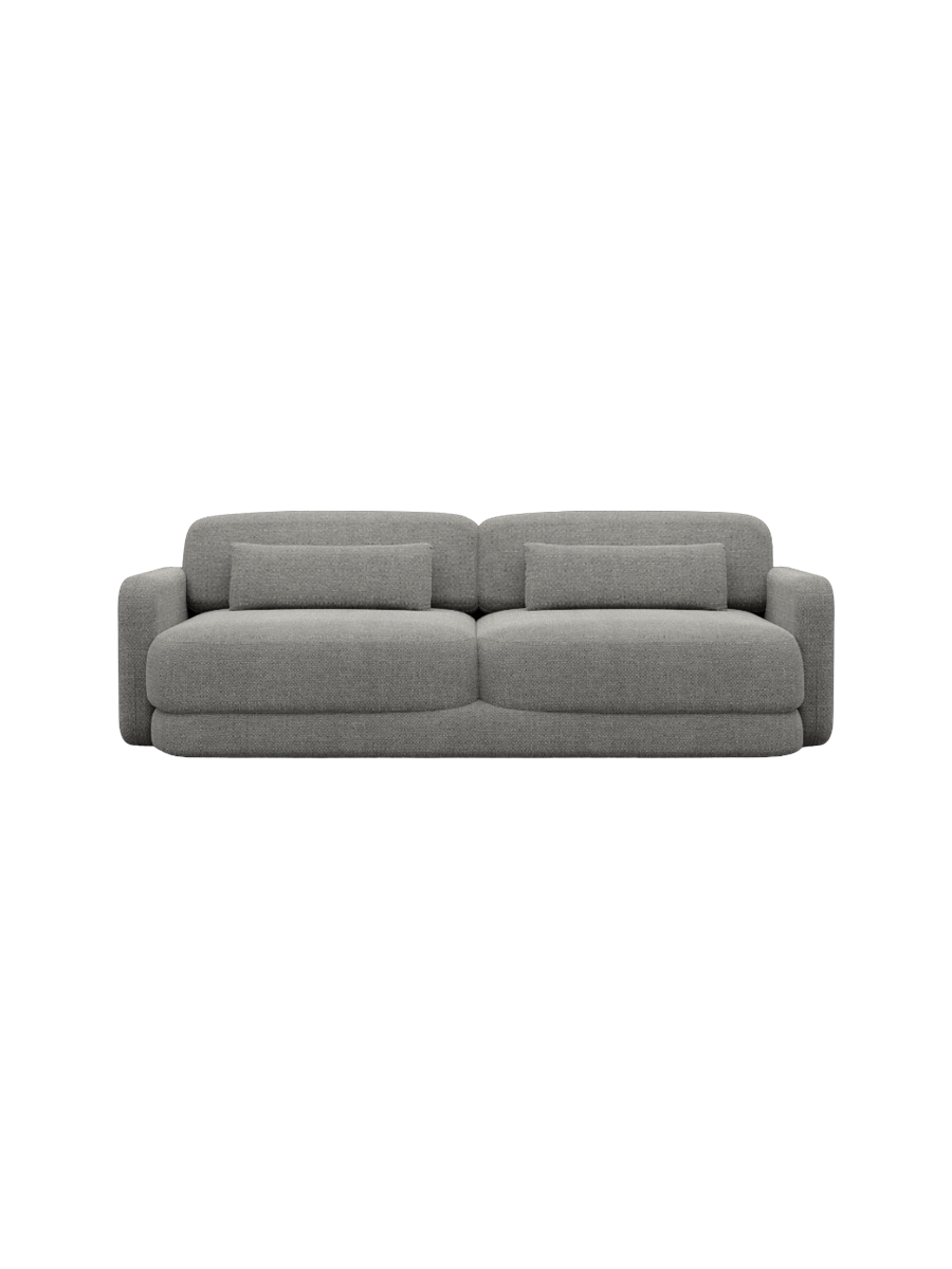 
2-Sitzer Design Sofa „Eloria“ mit Strukturstoff-Bezug - Strukturstoff Anthrazit
