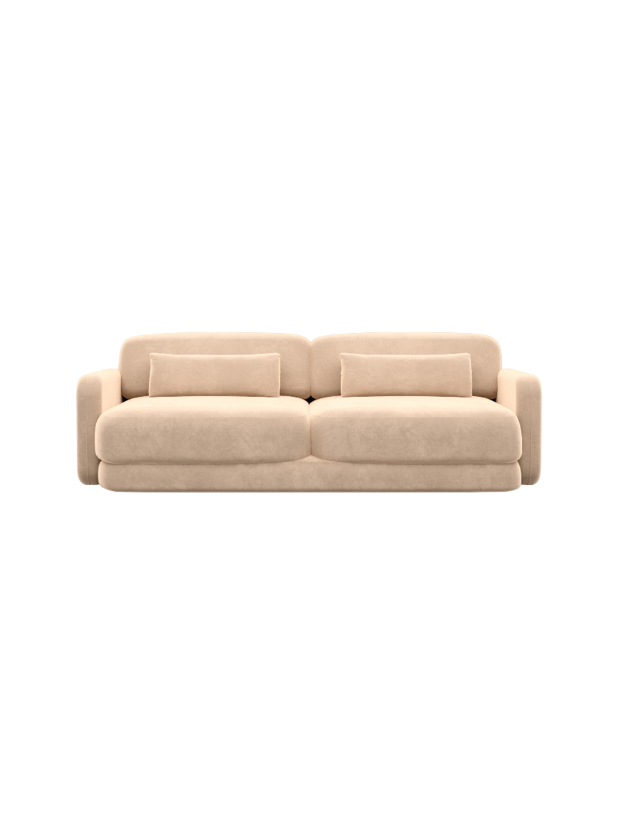 
2-Sitzer Design Sofa „Eloria“ mit Samtbezug - Samtbezug Königsblau
