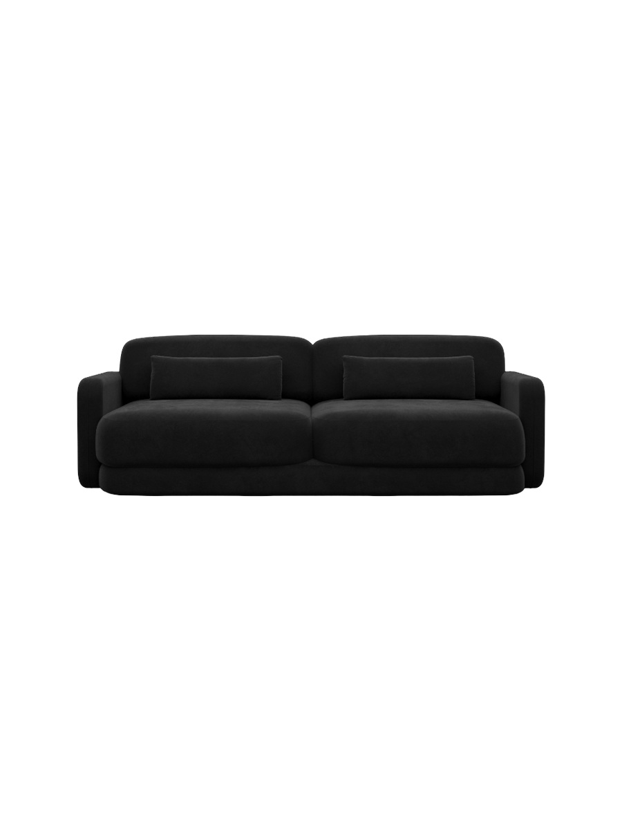 
2-Sitzer Design Sofa „Eloria“ mit Samtbezug - Samtbezug Königsblau