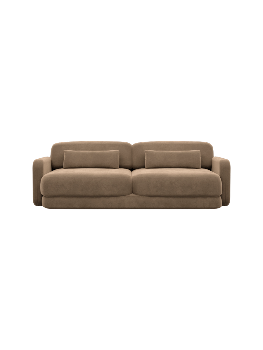 
2-Sitzer Design Sofa „Eloria“ mit Samtbezug - Samtbezug Königsblau