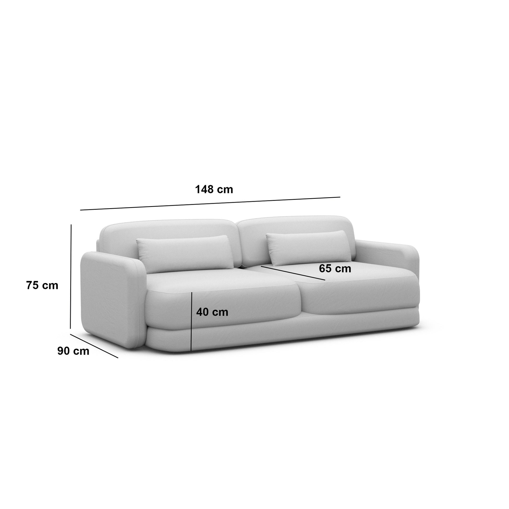 
2-Sitzer Design Sofa „Eloria“ mit Samtbezug - Samtbezug Königsblau