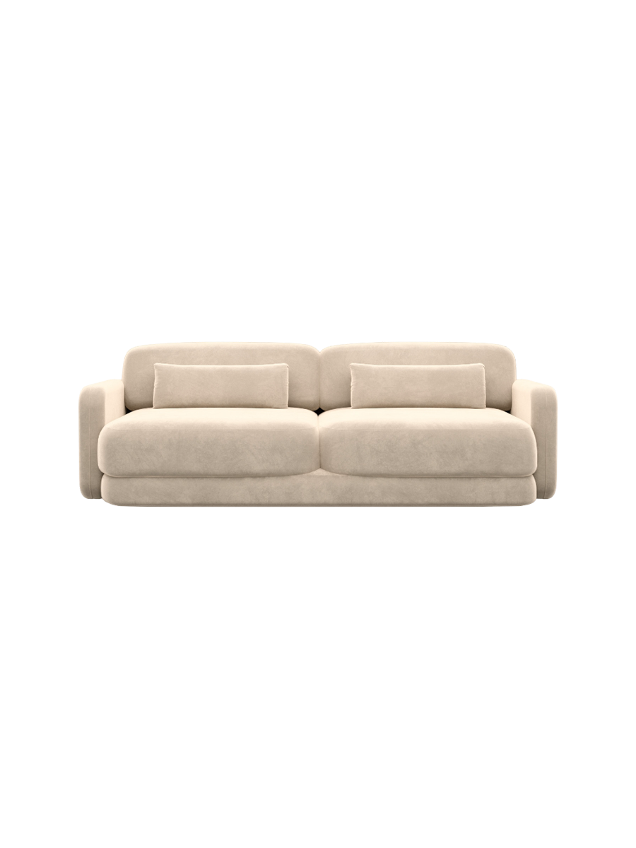 
2-Sitzer Design Sofa „Eloria“ mit Samtbezug - Samtbezug Königsblau