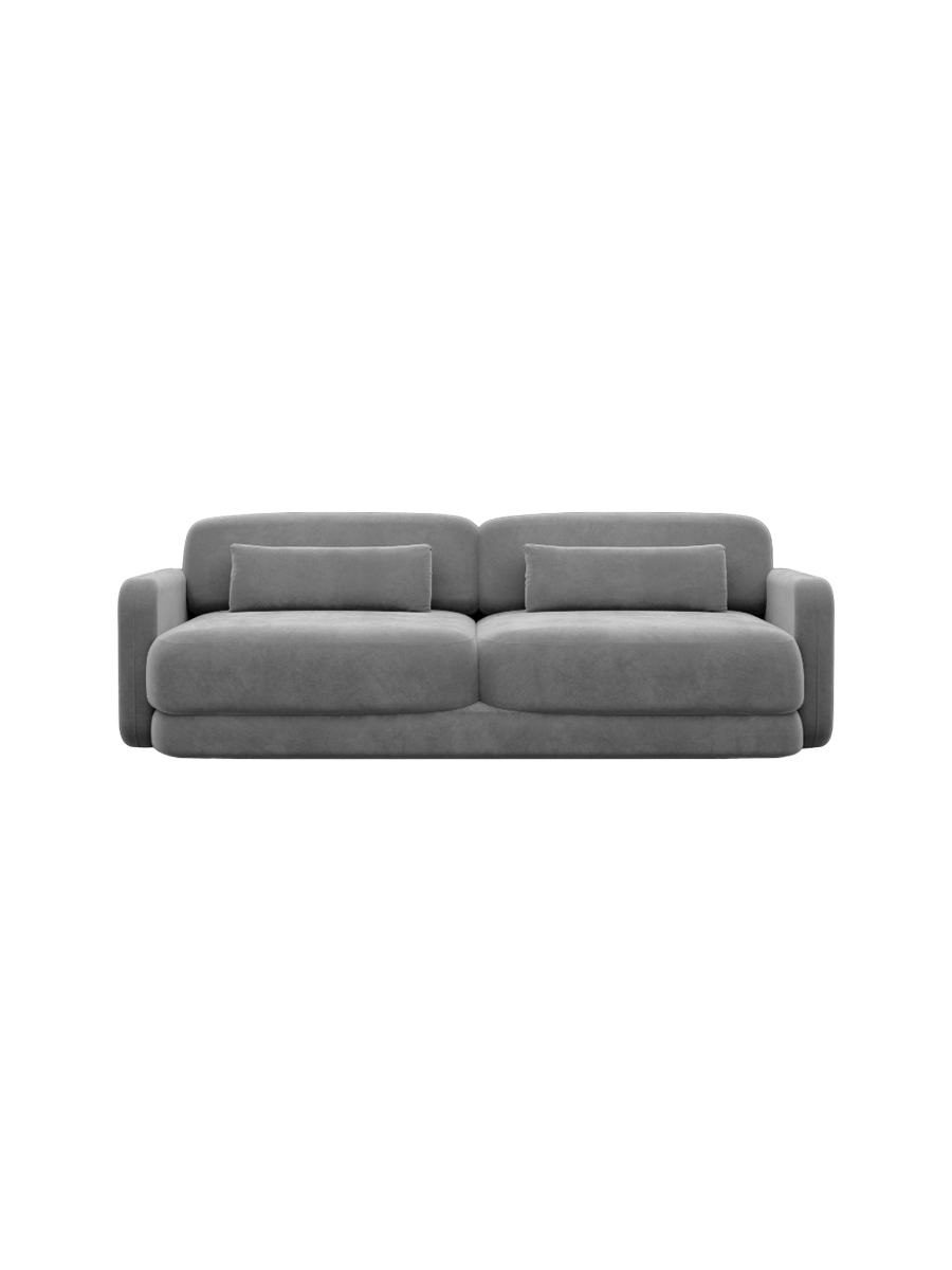 
2-Sitzer Design Sofa „Eloria“ mit Samtbezug - Samtbezug Königsblau
