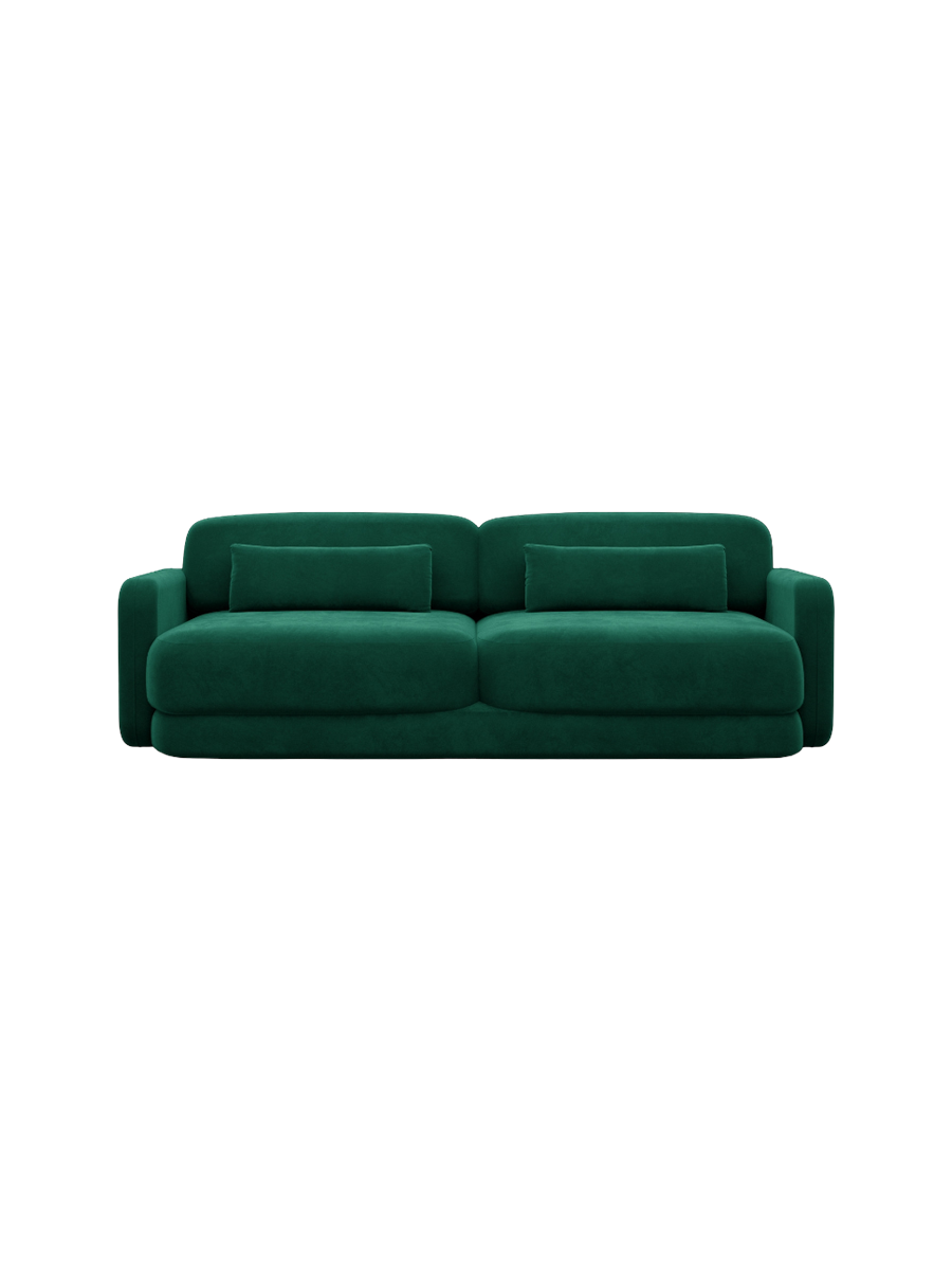 
2-Sitzer Design Sofa „Eloria“ mit Samtbezug - Samtbezug Königsblau
