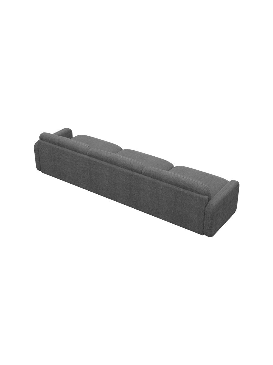 
3-Sitzer Design Sofa „Eloria“ mit Strukturstoff-Bezug - Strukturstoff Anthrazit