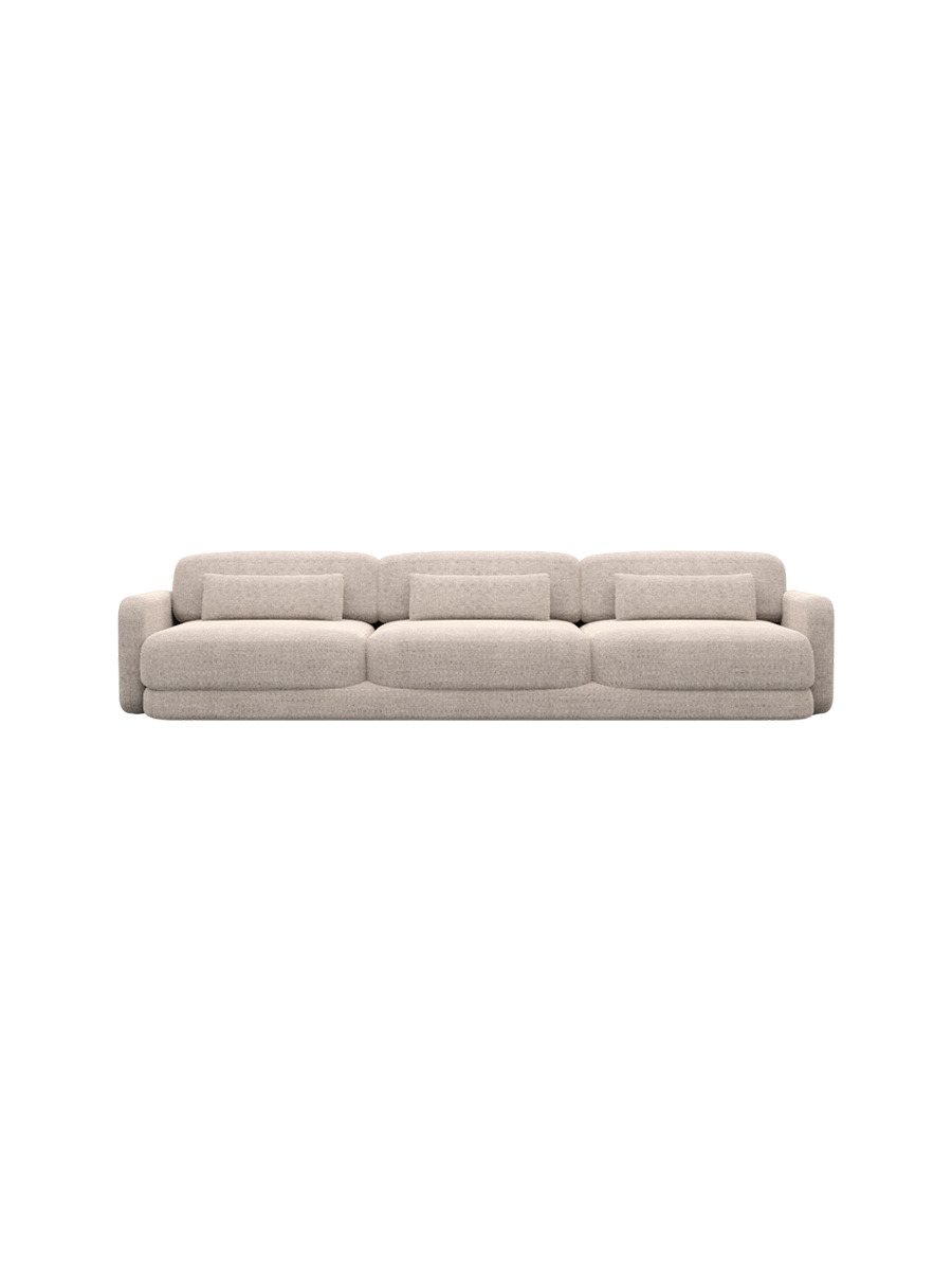 
3-Sitzer Design Sofa „Eloria“ mit Strukturstoff-Bezug - Strukturstoff Anthrazit