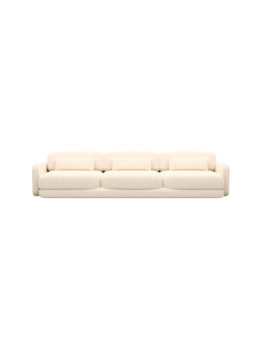 
3-Sitzer Design Sofa „Eloria“ mit Strukturstoff-Bezug - Strukturstoff Anthrazit