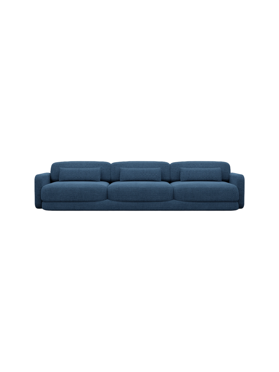 
3-Sitzer Design Sofa „Eloria“ mit Strukturstoff-Bezug - Strukturstoff Anthrazit