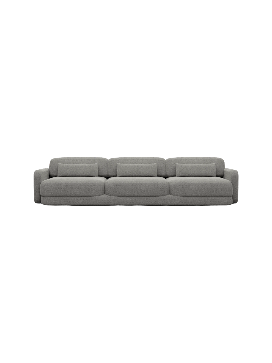 
3-Sitzer Design Sofa „Eloria“ mit Strukturstoff-Bezug - Strukturstoff Anthrazit