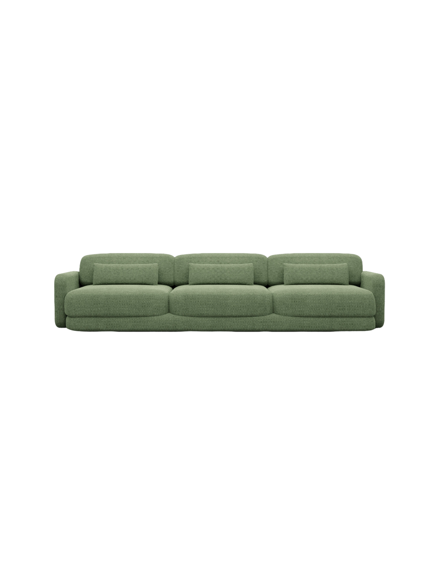 
3-Sitzer Design Sofa „Eloria“ mit Strukturstoff-Bezug - Strukturstoff Anthrazit
