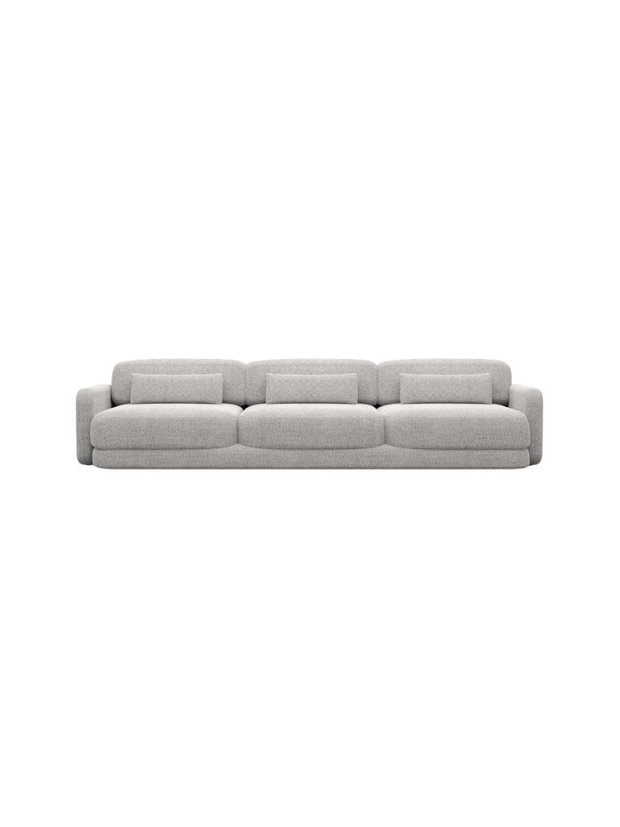 
3-Sitzer Design Sofa „Eloria“ mit Strukturstoff-Bezug - Strukturstoff Anthrazit