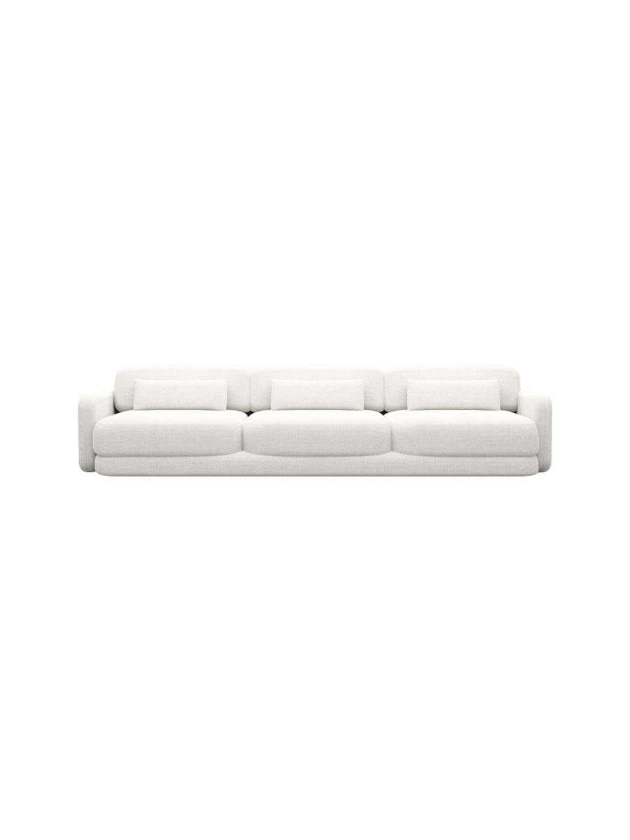 
3-Sitzer Design Sofa „Eloria“ mit Strukturstoff-Bezug - Strukturstoff Anthrazit