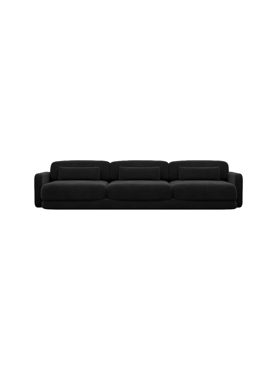 
3-Sitzer Design Sofa „Eloria“ mit Samtbezug - Samtbezug Königsblau